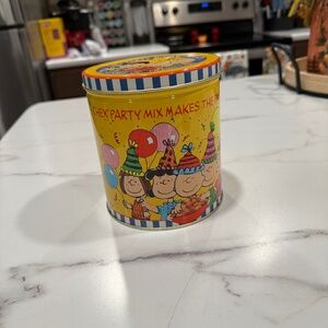 Vintage 1990’s Chex Party Mix & Peanuts Canister with Lid
